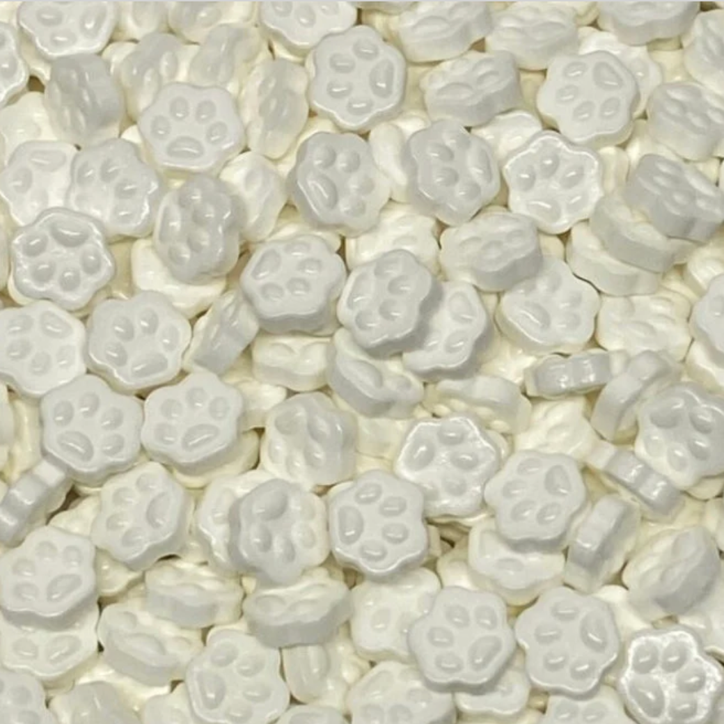 WHITE PUPPY PAW Sprinkles, Candy Sprinkles, 2 ounce or 4 ounce