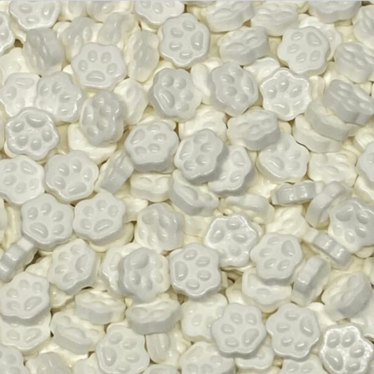 WHITE PUPPY PAW Sprinkles, Candy Sprinkles, 2 ounce or 4 ounce