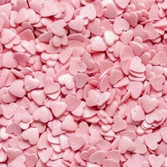 PINK SHIMMER Hearts Sprinkles, Sweet Stuff Shoppe, Edible Sprinkles