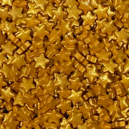 GOLD THICK STARS Sprinkles, Sweet Stuff Shoppe, Edible Sprinkles