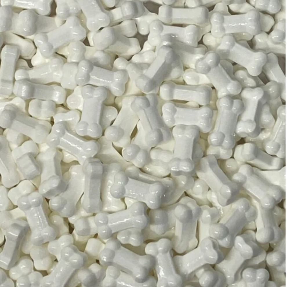 LARGE BONES SPRINKLES , White, 4 Ounces Or 2 Ounces, Sprinkles