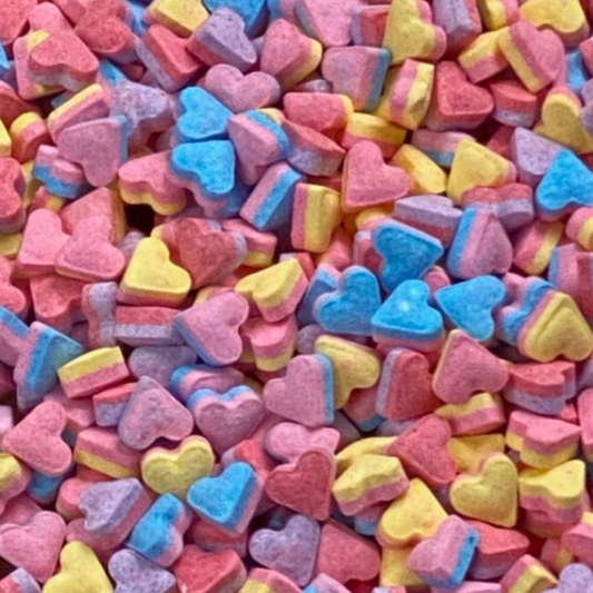 RAINBOW HEARTS SPRINKLES, 2 or 4 Ounces