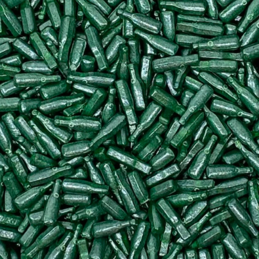 CHAMPAGNE BOTTLE, Pearl GREEN Sprinkles, 4 Ounces or 2 Ounces, Sprinkles