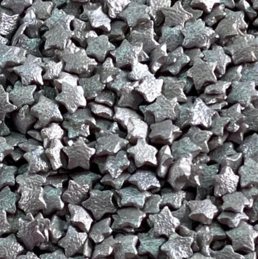 SILVER SHIMMER STARS Sprinkles, Sweet Stuff Shoppe, Edible Sprinkles