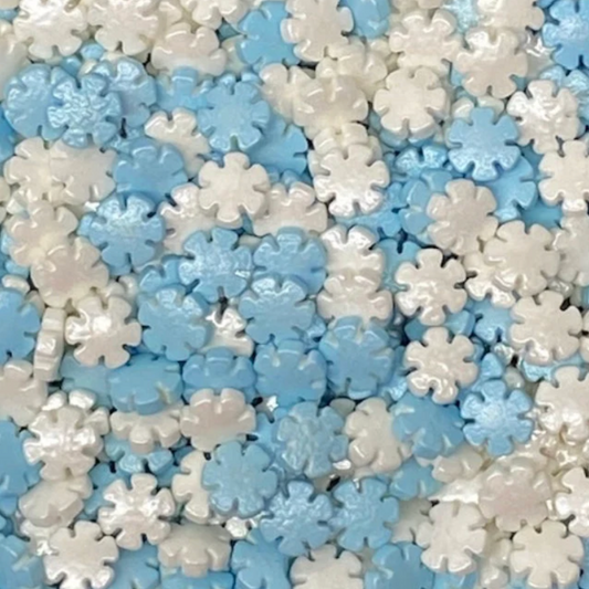 SNOWFLAKES Sprinkles, BLUE & White Sprinkles, 4 Ounces or 2 Ounces, Sprinkles