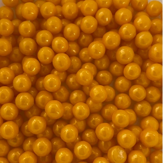 GOLD Sugar Pearls  "Cake/Cupcake/Cookie Decorations", 7MM, 2 Ounce or 4 Ounce
