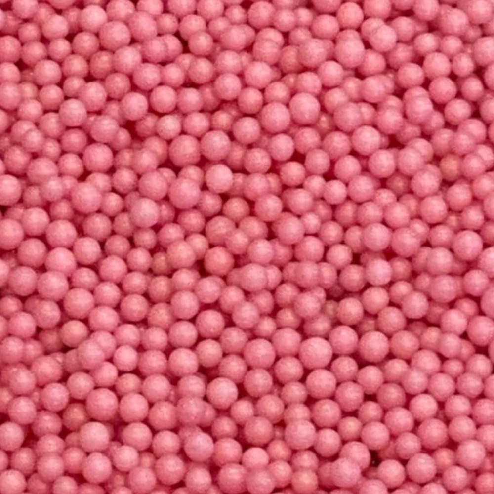 PINK Candy BEADS,  Sprinkles, 2 or 4 Ounces, Candy Pearls, 4MM