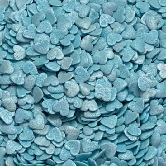 BLUE SHIMMER Hearts Sprinkles, Sweet Stuff Shoppe, Edible Sprinkles