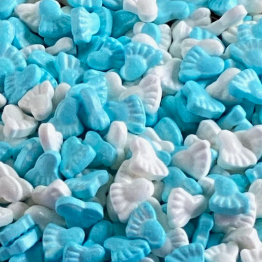 BABY FEET, Blue & White Sprinkles, 2 or 4 Ounces