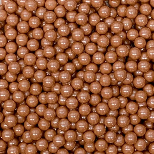 PEARLIZED ROSE GOLD Beads Sprinkles, Rose Gold Sprinkles, 2 or 4 Ounces, 7MM