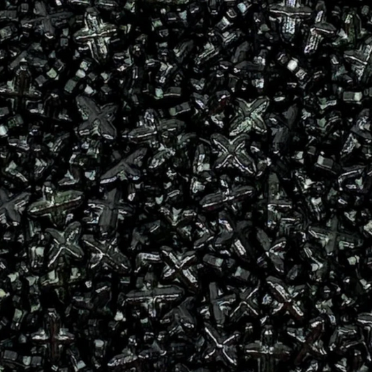 BLACK CROSS SPRINKLES, Black Sprinkles, 4 Ounces or 2 Ounces, Sprinkles