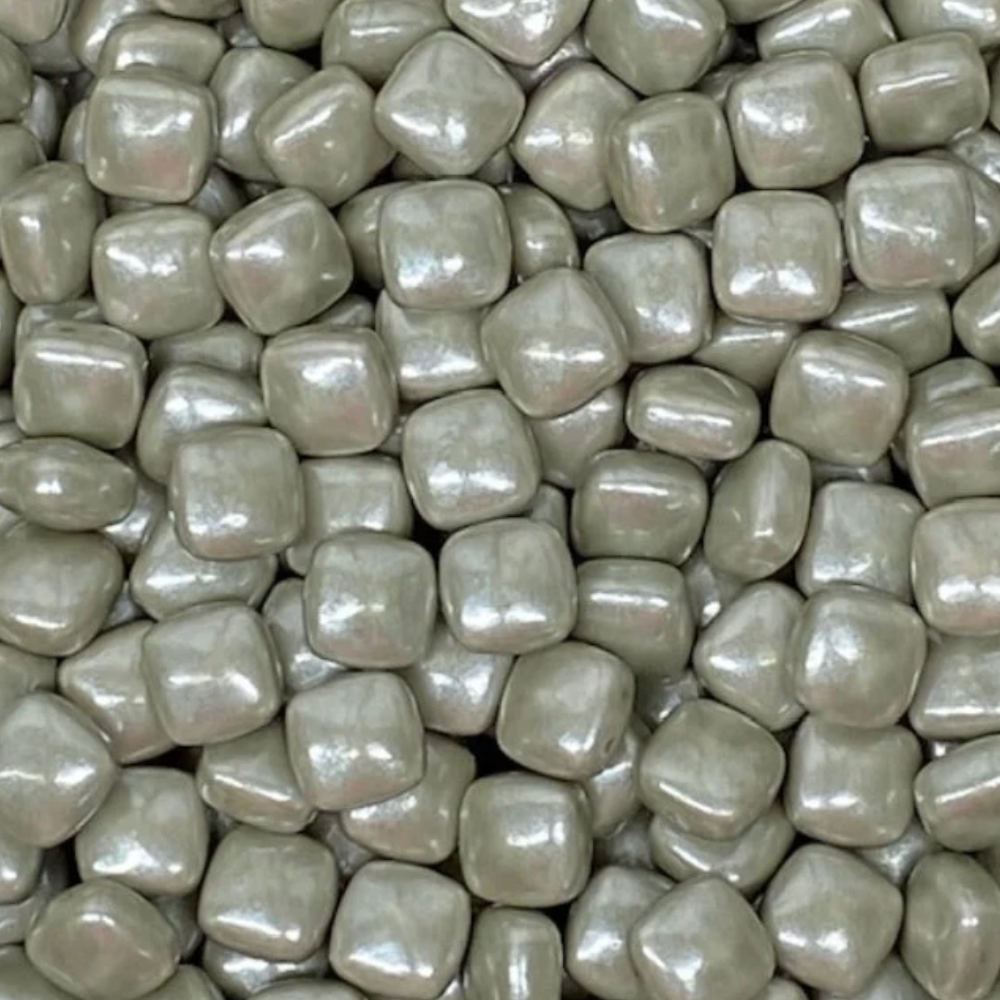 SILVER PEARL Square Sprinkles, Silver Sprinkles, 4 Ounces or 2 Ounces, Sprinkles