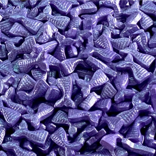 MERMAID TAILS SPRINKLES, Purple Mermaid Tails, 2 or 4 Ounces