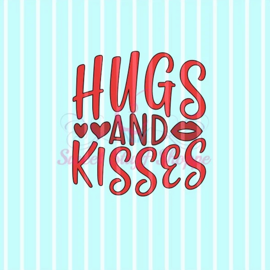HUGS AND KISSES, Silk Screen, Cookie Silk Screen, Silk Screen Cookie Stencil, Mesh Stencil, Cookie Stencil, Custom Silk Screen