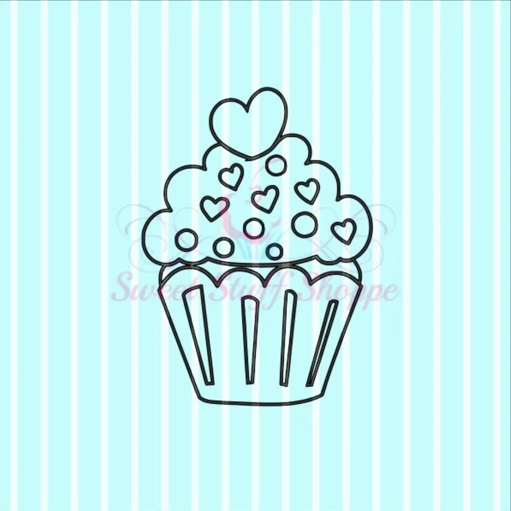 LOVE CUPCAKE PYO, Silk Screen, Cookie Silk Screen, Silk Screen Cookie Stencil, Mesh Stencil, Cookie Stencil, Custom Silk Screen