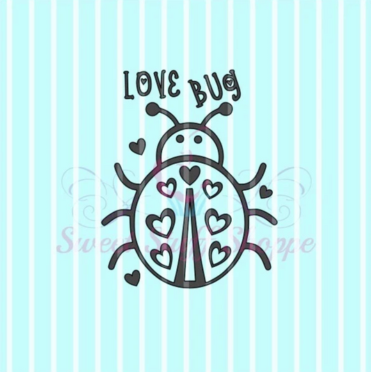 LOVEBUG PYO Silk Screen, Cookie Silk Screen, Silk Screen Cookie Stencil, Mesh Stencil, Cookie Stencil, Custom Silk Screen