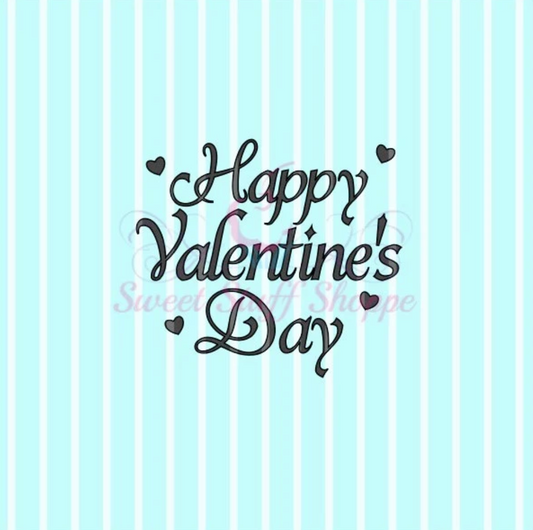 HAPPY VALENTINES Day Silk Screen,  Cookie Silk Screen, Silk Screen Cookie Stencil, Mesh Stencil, Cookie Stencil, Custom Silk Screen