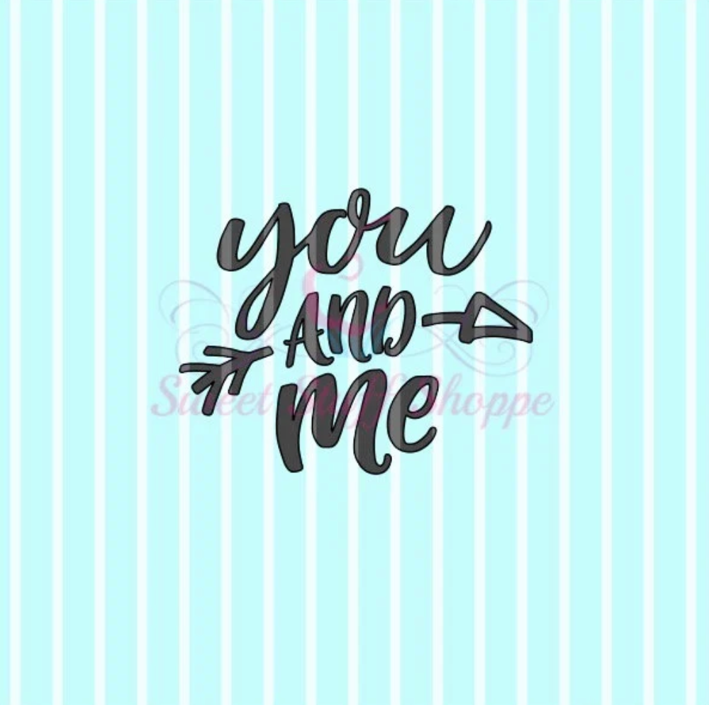 YOU & ME, Silk Screen, Cookie Silk Screen, Silk Screen Cookie Stencil, Mesh Stencil, Cookie Stencil, Custom Silk Screen