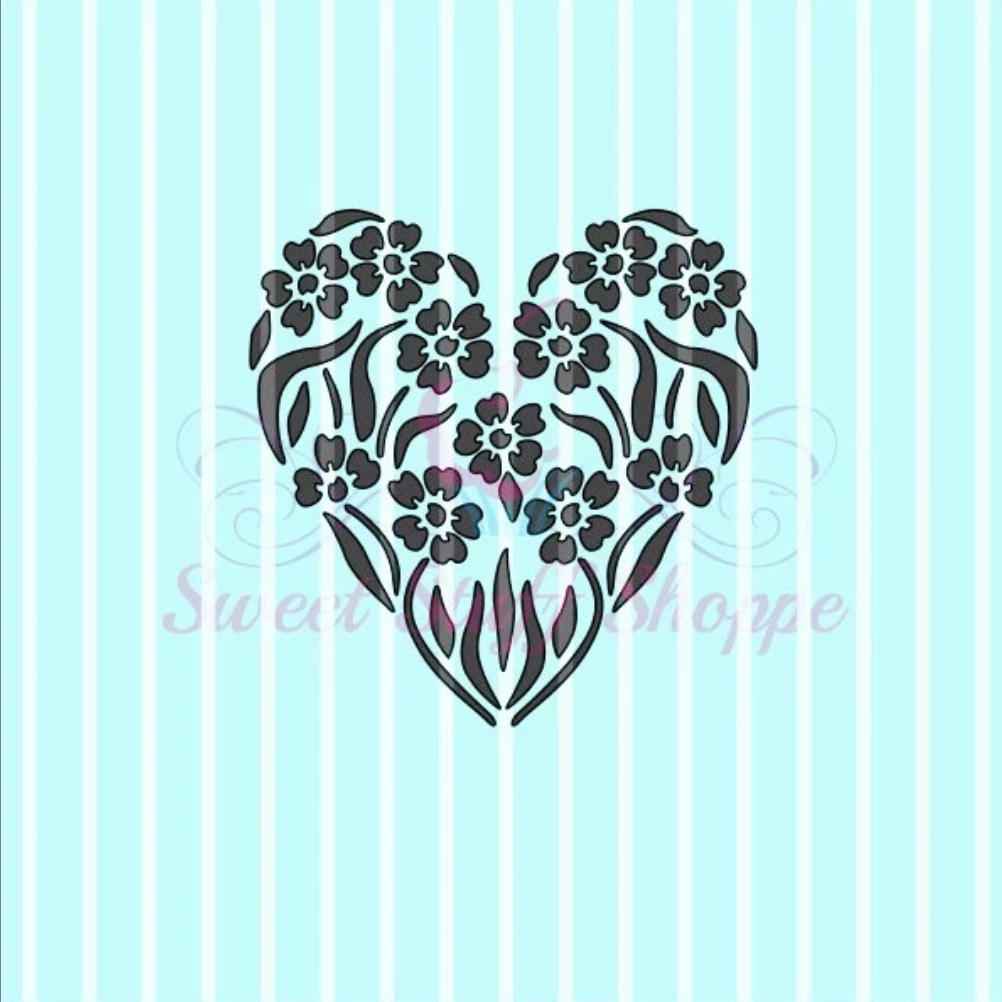 VALENTINE HEART, Cookie Silk Screen, Silk Screen Cookie Stencil, Mesh Stencil, Cookie Stencil, Custom Silk Screen