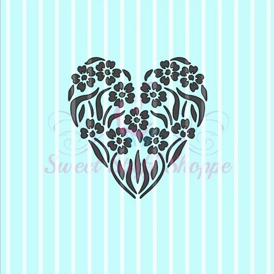 VALENTINE HEART, Cookie Silk Screen, Silk Screen Cookie Stencil, Mesh Stencil, Cookie Stencil, Custom Silk Screen
