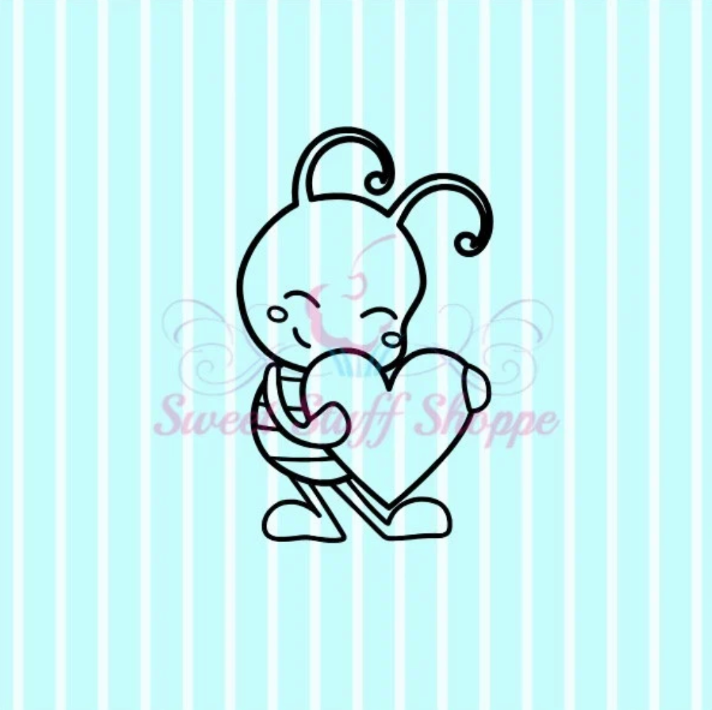 VALENTINE BEE PYO, Silk Screen, Cookie Silk Screen, Silk Screen Cookie Stencil, Mesh Stencil, Cookie Stencil,