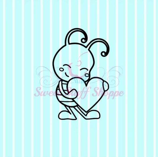 VALENTINE BEE PYO, Silk Screen, Cookie Silk Screen, Silk Screen Cookie Stencil, Mesh Stencil, Cookie Stencil,