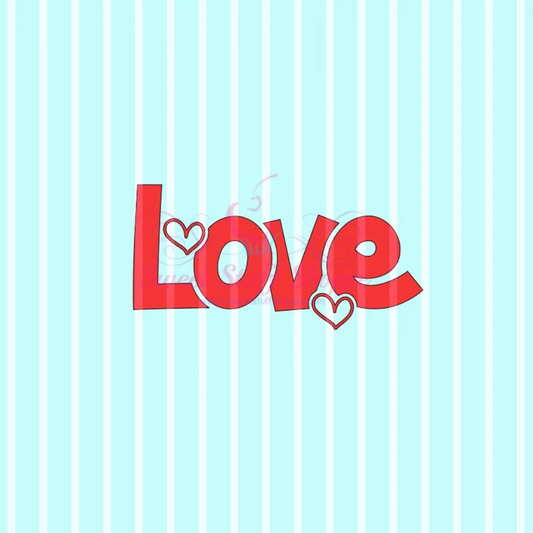 LOVE, Cookie Silk Screen, Silk Screen Cookie Stencil, Mesh Stencil, Cookie Stencil, Custom Silk Screen