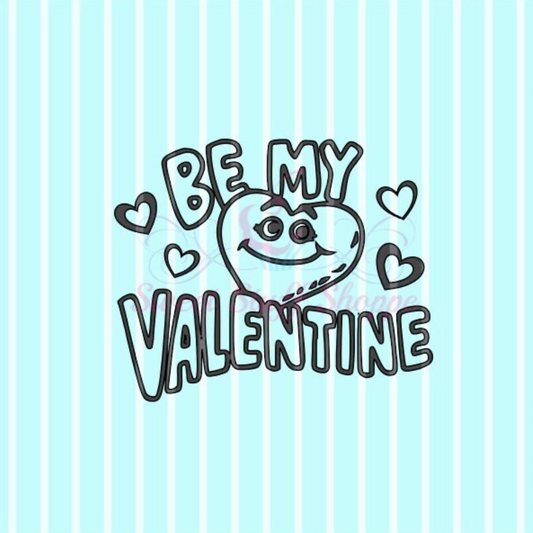 BE My VALENTINE PYO Silk Screen, Cutter Available, Cookie Silk Screen, Silk Screen Cookie Stencil, Cookie Stencil, Custom Silk Screen