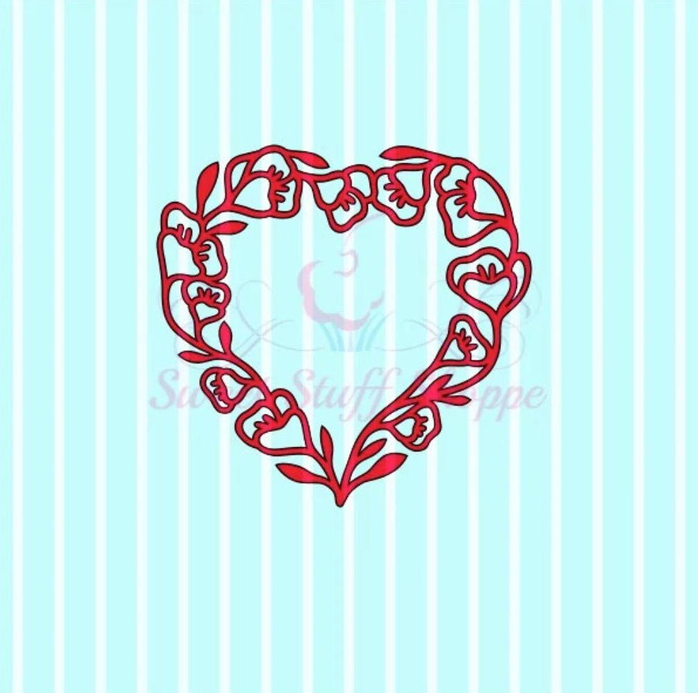 HEART MONOGRAM Silk Screen, Cookie Silk Screen, Silk Screen Cookie Stencil, Mesh Stencil, Cookie Stencil, Custom Silk Screen