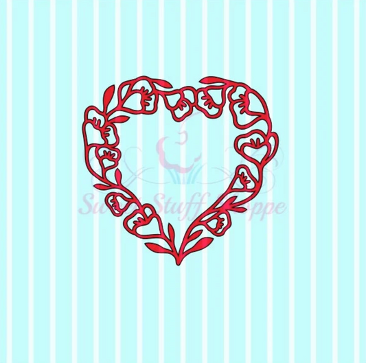 HEART MONOGRAM Silk Screen, Cookie Silk Screen, Silk Screen Cookie Stencil, Mesh Stencil, Cookie Stencil, Custom Silk Screen