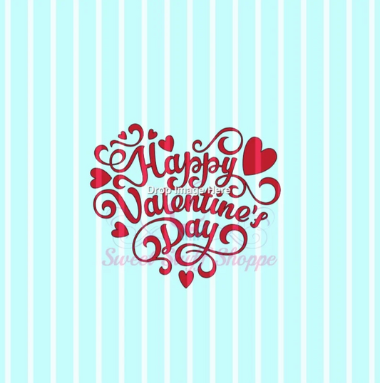 HAPPY VALENTINE'S DAY, Matching Cutter Available, Silk Screen, Cookie Silk Screen, Silk Screen Cookie Stencil, Cookie Stencil,