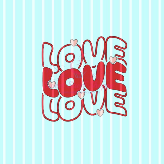 LOVE, Cookie Silk Screen, Silk Screen Cookie Stencil, Mesh Stencil, Cookie Stencil, Custom Silk Screen