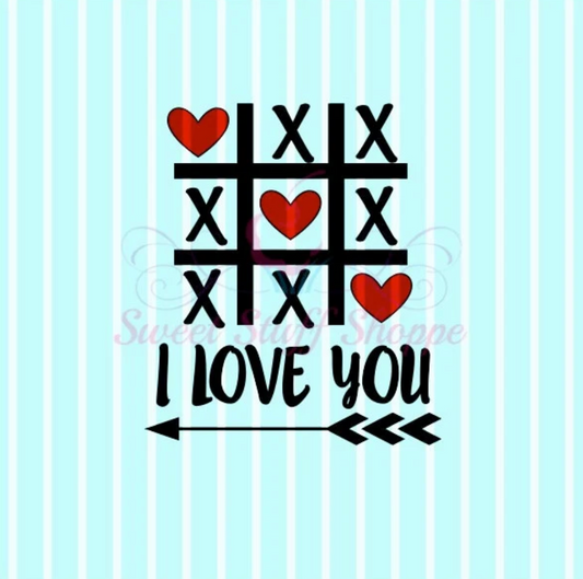 TIC TAC TOE Silkscreen, Cookie Silk Screen, Silk Screen Cookie Stencil, Mesh Stencil, Cookie Stencil, Custom Silk Screen