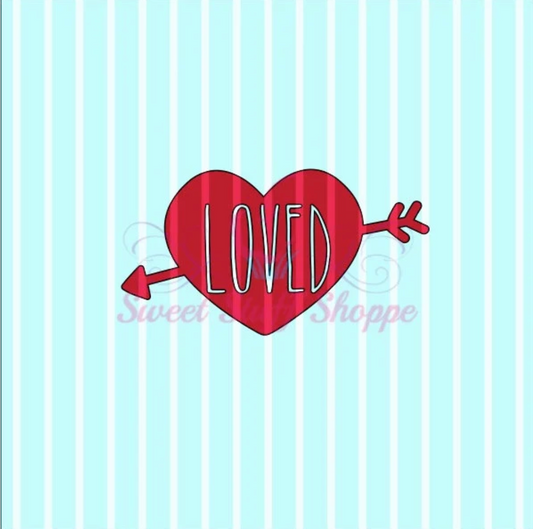 LOVED, Silk Screen, Cookie Silk Screen, Silk Screen Cookie Stencil, Mesh Stencil, Cookie Stencil, Custom Silk Screen