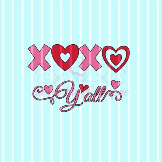 XOXO Y'ALL, Cookie Silk Screen, Silk Screen Cookie Stencil, Mesh Stencil, Cookie Stencil, Custom Silk Screen