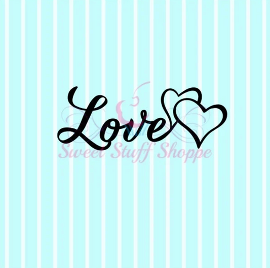 LOVE, Silk Screen, Cookie Silk Screen, Silk Screen Cookie Stencil, Mesh Stencil, Cookie Stencil, Custom Silk Screen