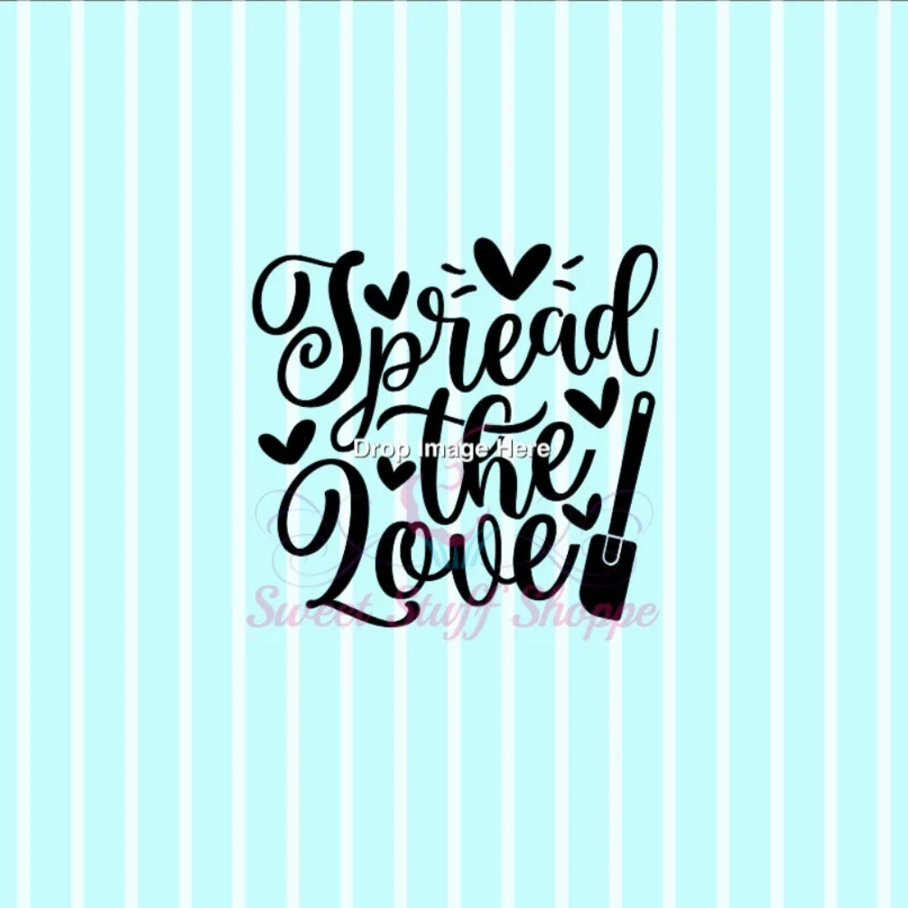 SPREAD THE LOVE, Silk Screen, Cookie Silk Screen, Silk Screen Cookie Stencil, Mesh Stencil, Cookie Stencil, Custom Silk Screen