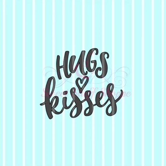 HUGS KISSES Silk Screen, Cookie Silk Screen, Silk Screen Cookie Stencil, Mesh Stencil, Cookie Stencil, Custom Silk Screen