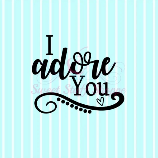 I ADORE YOU Valentine, Silk Screen, Cookie Silk Screen, Silk Screen Cookie Stencil, Mesh Stencil, Cookie Stencil, Custom Silk Screen