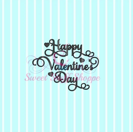HAPPY VALENTINES Silk Screen,  Cookie Silk Screen, Silk Screen Cookie Stencil, Mesh Stencil, Cookie Stencil, Custom Silk Screen
