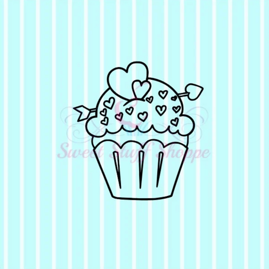 CUPCAKE LOVE PYO, Silk Screen, Cookie Silk Screen, Silk Screen Cookie Stencil, Mesh Stencil, Cookie Stencil, Custom Silk Screen