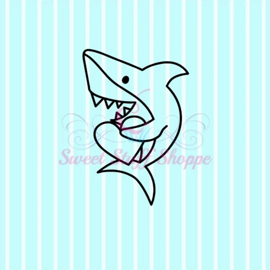 VALENTINE SHARK PYO, Silk Screen, Cookie Silk Screen, Silk Screen Cookie Stencil, Mesh Stencil, Cookie Stencil, Custom Silk Screen