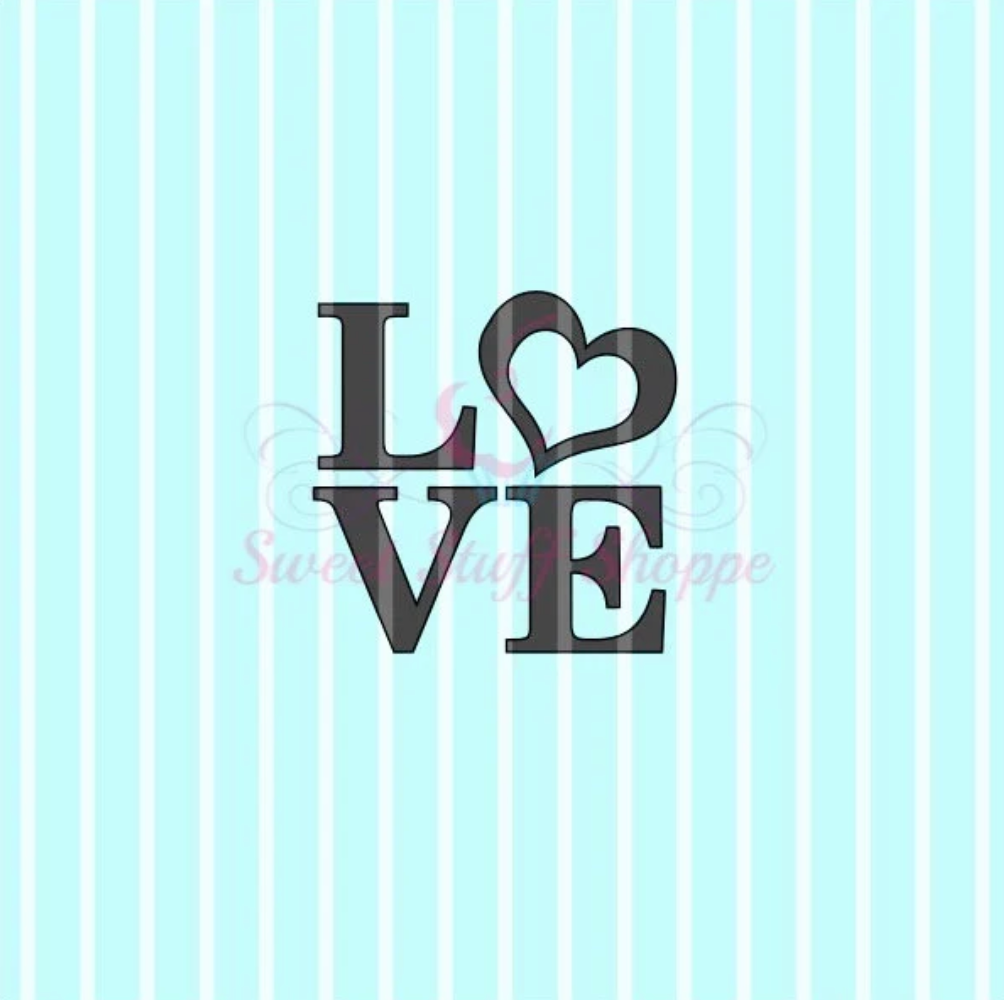 LOVE Silk Screen,  Cookie Silk Screen, Silk Screen Cookie Stencil, Mesh Stencil, Cookie Stencil, Custom Silk Screen