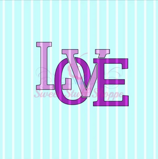LOVE, Silk Screen, Cookie Silk Screen, Silk Screen Cookie Stencil, Mesh Stencil, Cookie Stencil, Custom Silk Screen