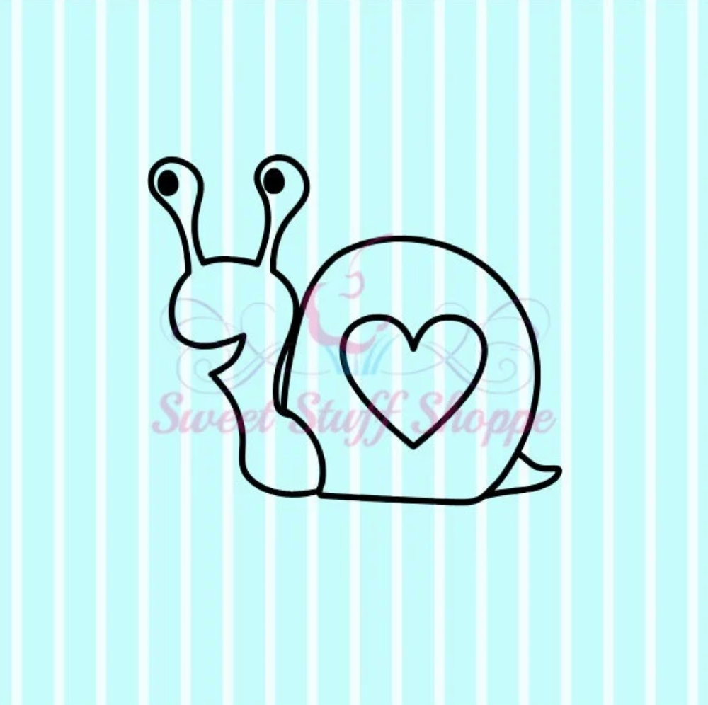 VALENTINE SNAIL PYO, Silk Screen, Cookie Silk Screen, Silk Screen Cookie Stencil, Mesh Stencil, Cookie Stencil,