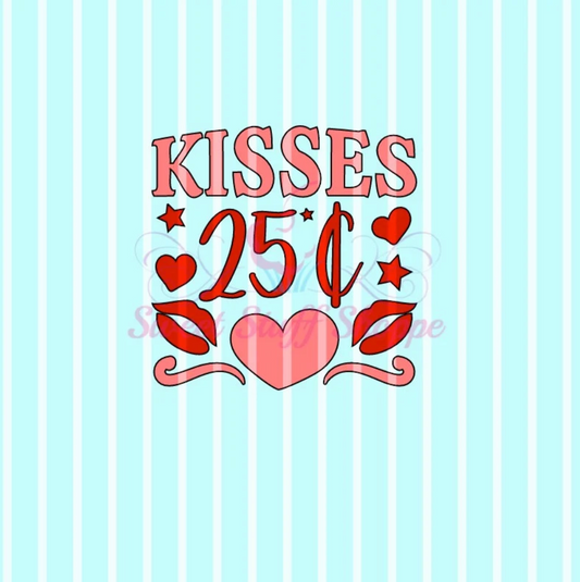 KISSES 25 CENTS, Silk Screen, Cookie Silk Screen, Silk Screen Cookie Stencil, Mesh Stencil, Cookie Stencil, Custom Silk Screen