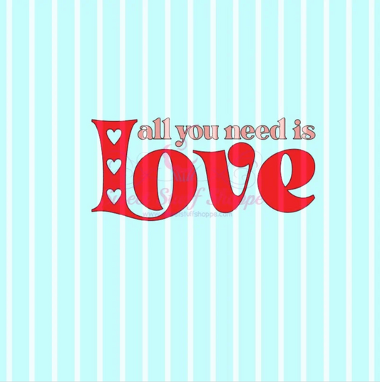 ALL YOU NEED Is Love, Cookie Silk Screen, Silk Screen Cookie Stencil, Mesh Stencil, Cookie Stencil, Custom Silk Screen