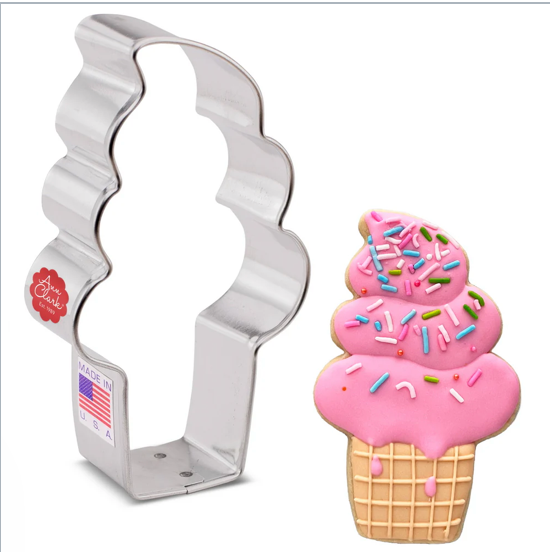 SOFT SERVE ICE Cream Cone Cookie Cutter  Ann Clark Cookie Cutter, Ann Clark Collection