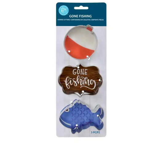 GONE FISHING  3 Piece Cookie Cutter Set